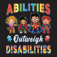 Autism Awareness Boy Abilities Outweigh Disabilities Teacher T Shirt T-shirt | Artistshot