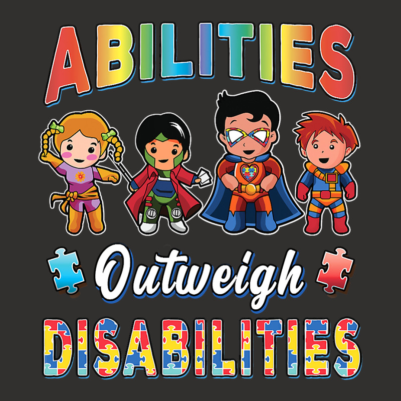 Autism Awareness Boy Abilities Outweigh Disabilities Teacher T Shirt Champion Hoodie by longduong89 | Artistshot