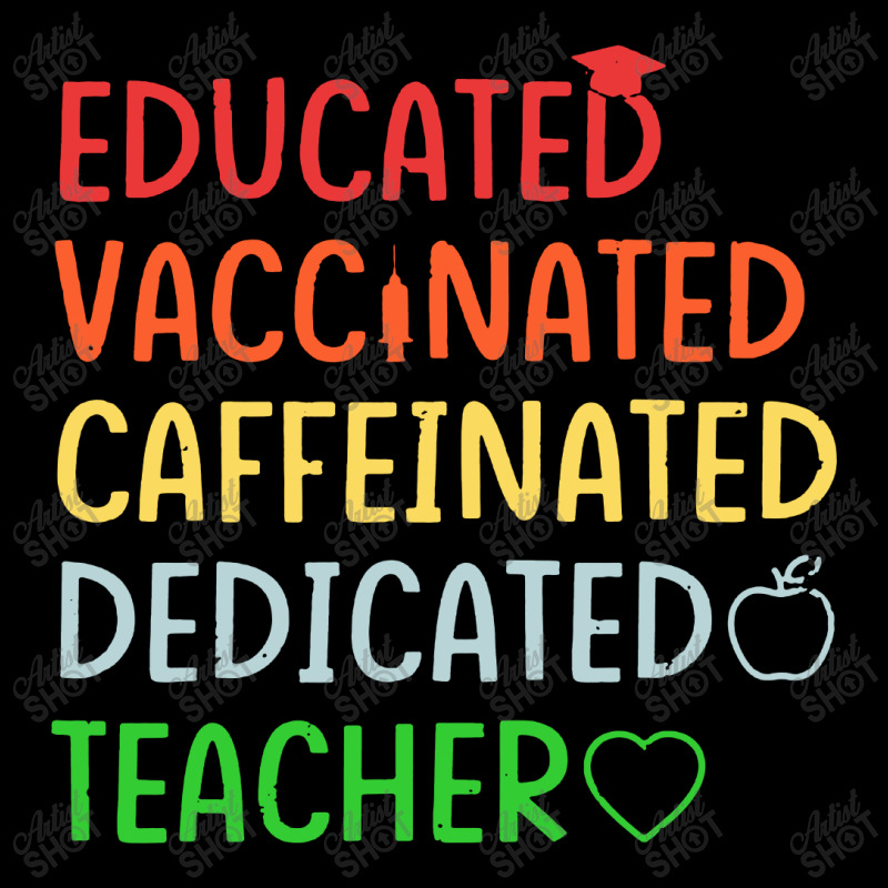 Educated Vaccinated Caffeinated Dedicated Youth Sweatshirt by Nicole Tees | Artistshot