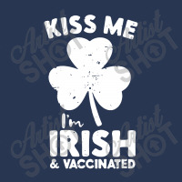 Kiss Me I'm Irish And Vaccinated Ladies Denim Jacket | Artistshot