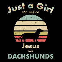 Dachshund Wiener Dog Just A Girl Who Runs On Jesus And Dachshunds Pupp Pocket T-shirt | Artistshot