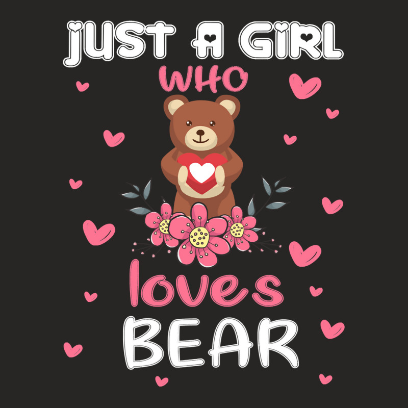 Bear Just A Girl Who Loves Bearfunny Bear Lover Girl 27 Forest Ladies Fitted T-Shirt by circularflap | Artistshot