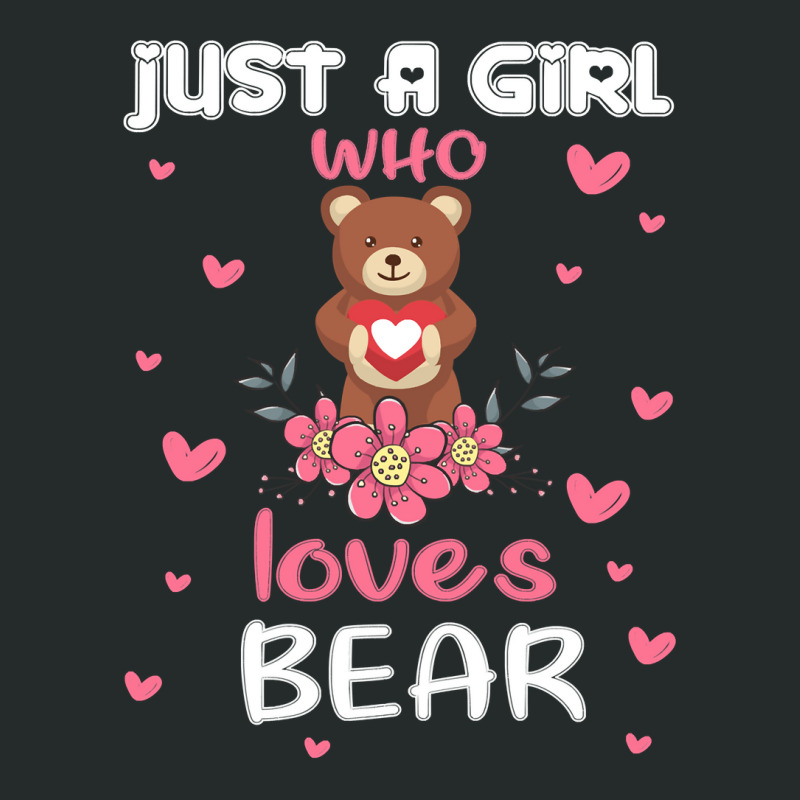 Bear Just A Girl Who Loves Bearfunny Bear Lover Girl 27 Forest Women's Triblend Scoop T-shirt by circularflap | Artistshot