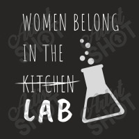 Women Belong In The Lab Female Scientist Quote Ladies Fitted T-shirt | Artistshot