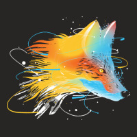 Foxes T  Shirtspace Fox T  Shirt Ladies Fitted T-shirt | Artistshot