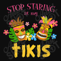 Stop Staring At My Tikis Hawaiian Aloha Summer Luau Tropical Crop Top | Artistshot