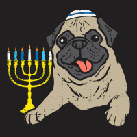 Pug Lover Dog Jewish Pug Dog Menorah Hanukkah Pajamas Chanukah Pjs 6 P T-shirt | Artistshot