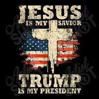 Jesus Is My Savior Trump Is My President Trump Supporter Men's Long Sleeve Pajama Set | Artistshot