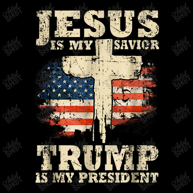 Jesus Is My Savior Trump Is My President Trump Supporter Men's Long Sleeve Pajama Set | Artistshot