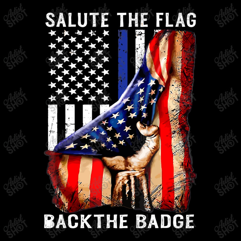 Salute The Flag Back The Badge Adjustable Cap by cagurdenny | Artistshot