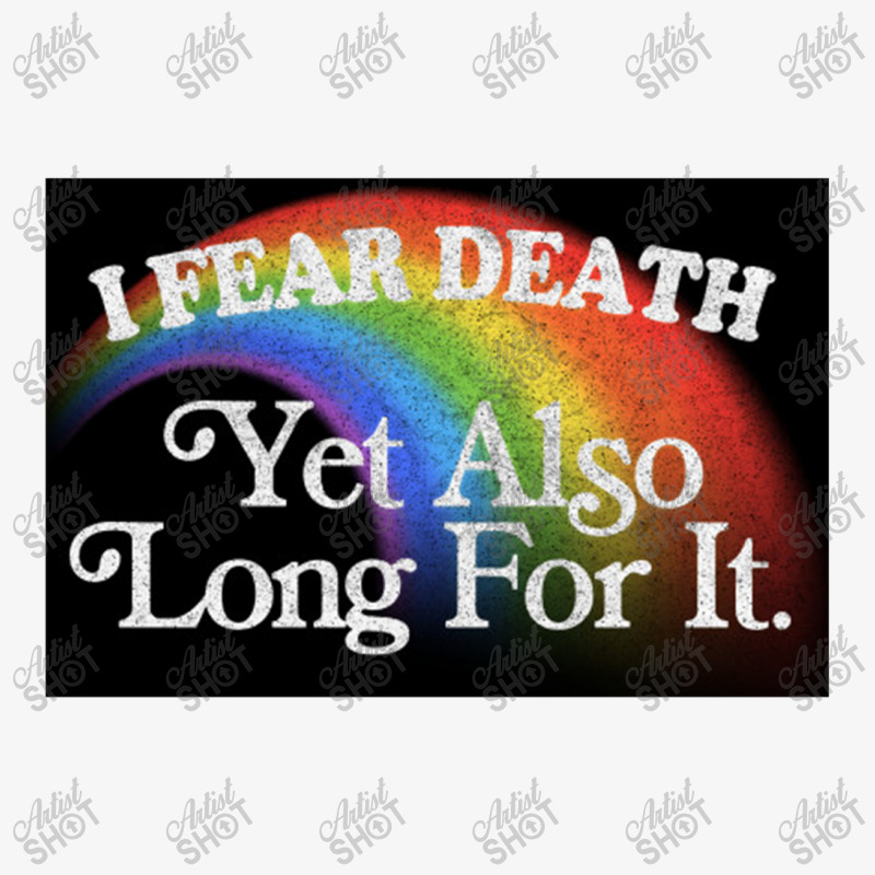 I Fear Death Yet Also Long For It Nihilist Meme Ladies Fitted T-Shirt by gusjigangkudus | Artistshot