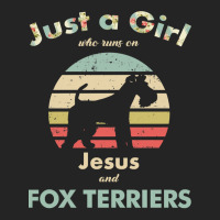 Dog Just A Girl Who Runs On Jesus And Fox Terriers Puppy Pet Paw 3/4 Sleeve Shirt | Artistshot