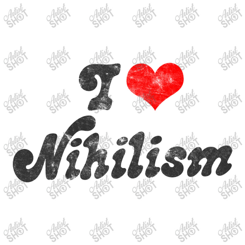 I Heart Nihilism Vintage Look Faded Typography Gift Long Sleeve Shirts by gusjigangkudus | Artistshot