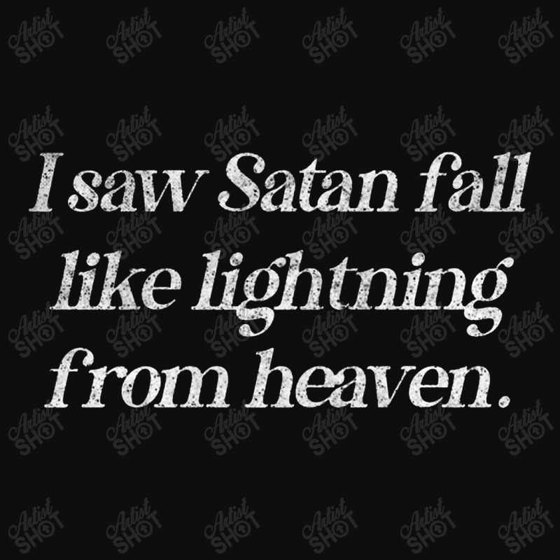 I Saw Satan Fall Like Lightning From Heaven Vintage Typography Design Crop Top by gusjigangkudus | Artistshot