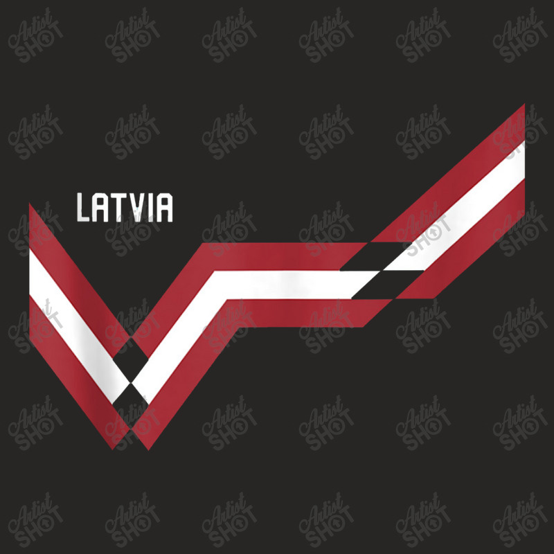 Latvia Flag Funny Latvian Heritage Vintage Latvian Flag Ladies Fitted T-Shirt by jabaludden | Artistshot