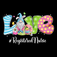 Funny Gnome Bunny Love Registered Nurse Easter Christians T Shirt Adjustable Cap | Artistshot