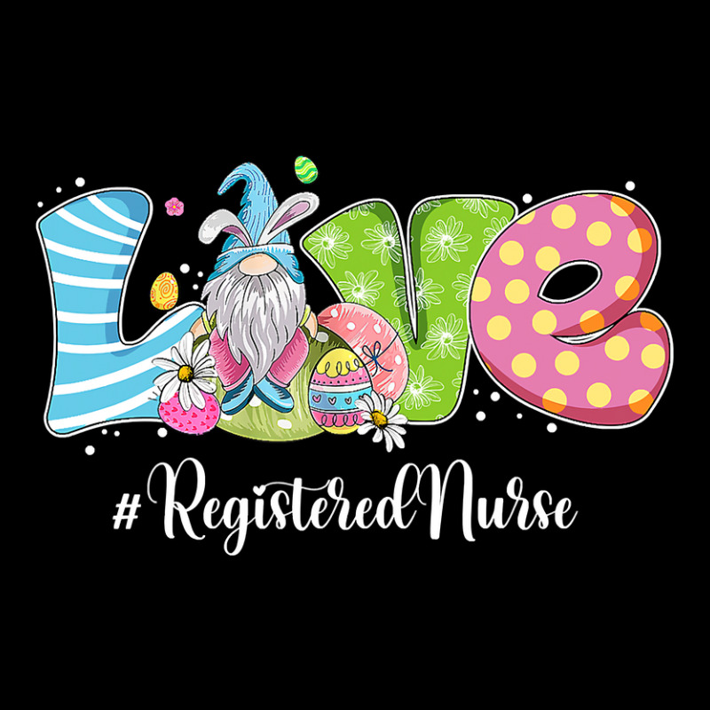 Funny Gnome Bunny Love Registered Nurse Easter Christians T Shirt Adjustable Cap | Artistshot