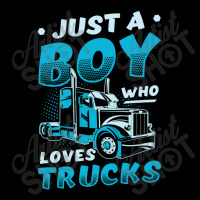 Just A Boy Who Loves Trucks Semi Truck Party Kids Pullover Zipper Hoodie | Artistshot