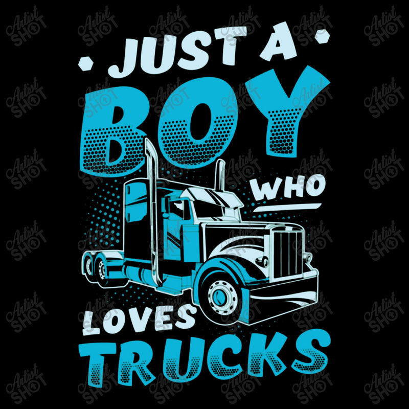 Just A Boy Who Loves Trucks Semi Truck Party Kids Pullover Zipper Hoodie | Artistshot