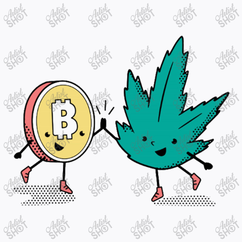 Bitcoin , Weed Funny Cannabis , Cryptocurrency Gift Tee Shir T-shirt | Artistshot