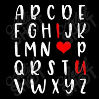 Alphabet   Abc I Love You   Romance Valentine Slog Cropped Hoodie | Artistshot