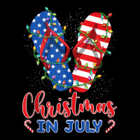 Funny American Flag Flip Flops Xmas Lights Christmas In July Tank Top V-neck Tee | Artistshot