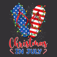 Funny American Flag Flip Flops Xmas Lights Christmas In July Tank Top Vintage Hoodie And Short Set | Artistshot