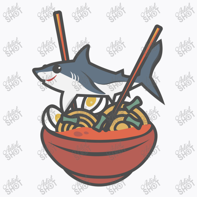 Shark Ramen Illustration T-shirt | Artistshot