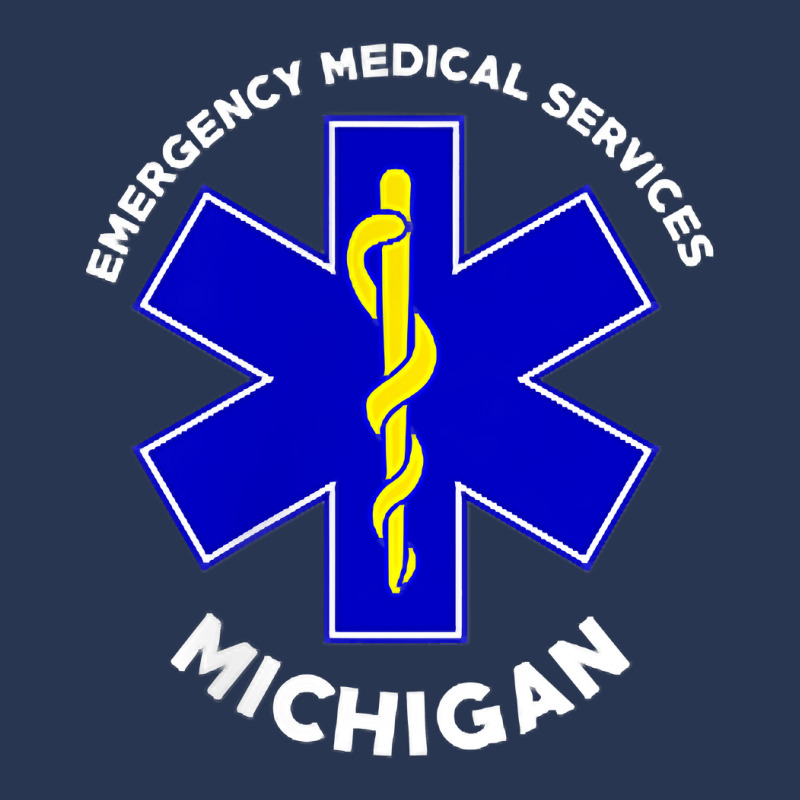 Michigan Ems Emergency Medical Services Emt Medic T Shirt Men Denim Jacket | Artistshot