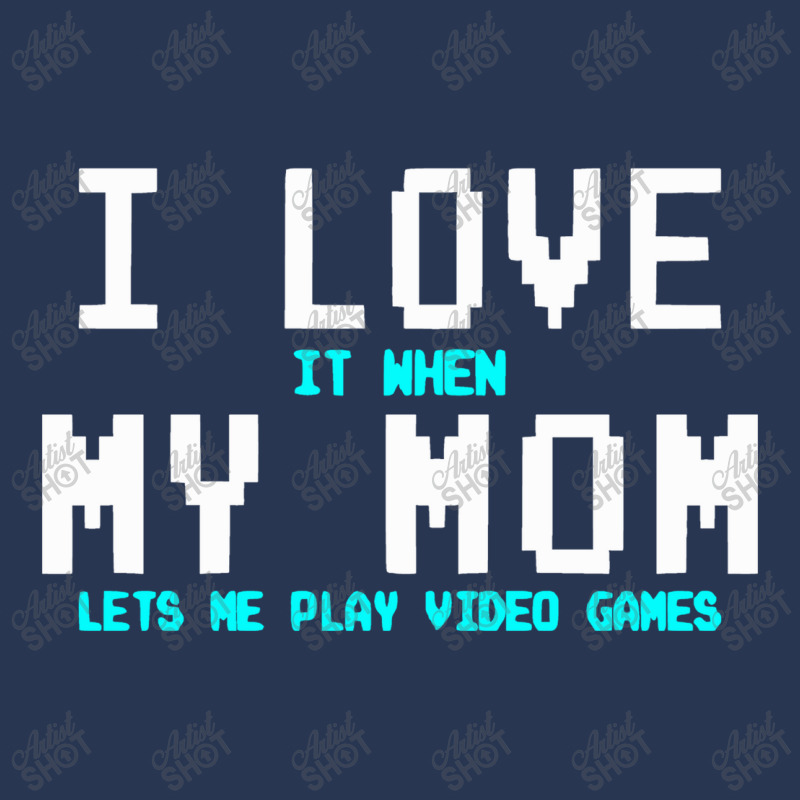 I Love My Mom Funny Gamer Men Denim Jacket by marceliana | Artistshot