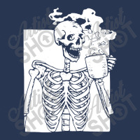 Skeleton Drink Coffee Halloween Men Denim Jacket | Artistshot