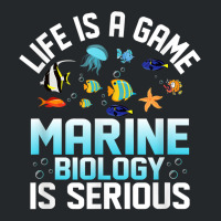 Life Is A Game Marine Biology Is Serious Ocean Student Sea T Shirt Crewneck Sweatshirt | Artistshot