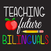 Teaching Future Bilinguals Teachers Back To School T Shirt Vintage Cap | Artistshot