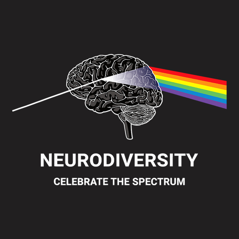 Neurodiversity Autism Spectrum Asd Adhd Rainbow Brain T Shirt T-shirt | Artistshot