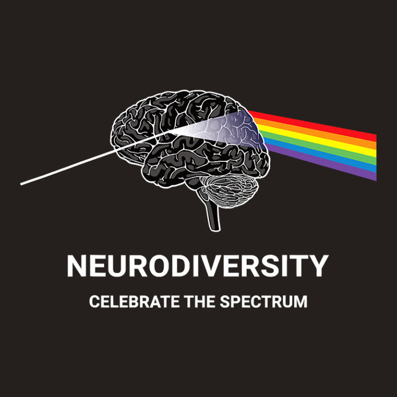 Neurodiversity Autism Spectrum Asd Adhd Rainbow Brain T Shirt Tank Top | Artistshot