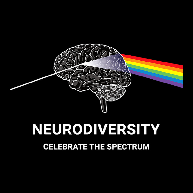 Neurodiversity Autism Spectrum Asd Adhd Rainbow Brain T Shirt V-neck Tee | Artistshot