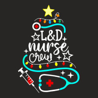 Nurse Crew Merry Christmas Labor And Delivery Nursing Xmas T Shirt Ladies Fitted T-shirt | Artistshot