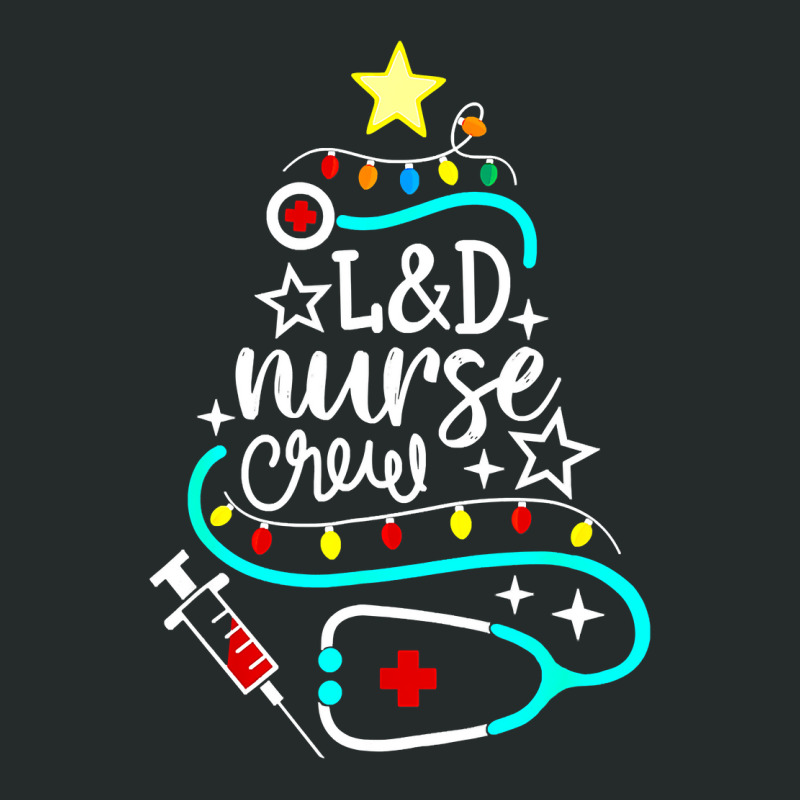 Nurse Crew Merry Christmas Labor And Delivery Nursing Xmas T Shirt Women's Triblend Scoop T-shirt by longduong89 | Artistshot