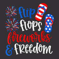 Funny Flip Flops Fireworks And Freedom 4th Of July Us Flag T Shirt Vintage Hoodie | Artistshot