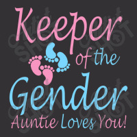 Keeper Of The Gender Auntie Gender Reveal Party Idea Vintage Hoodie And Short Set | Artistshot