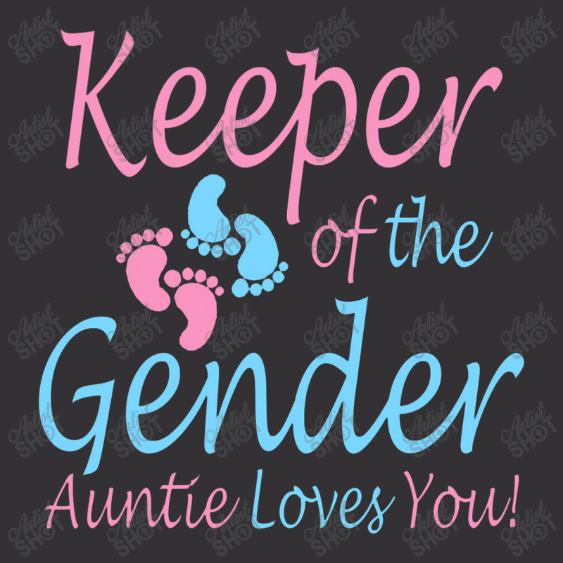 Keeper Of The Gender Auntie Gender Reveal Party Idea Vintage Hoodie And Short Set | Artistshot