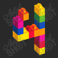 Kids 4 Year Old Building Blocks Birthday Bricks 4th Gift Printed Hat | Artistshot