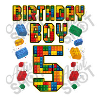 Kids 5th Birthday Master Builder 5 Years Old Block Building Boys 3/4 Sleeve Shirt | Artistshot