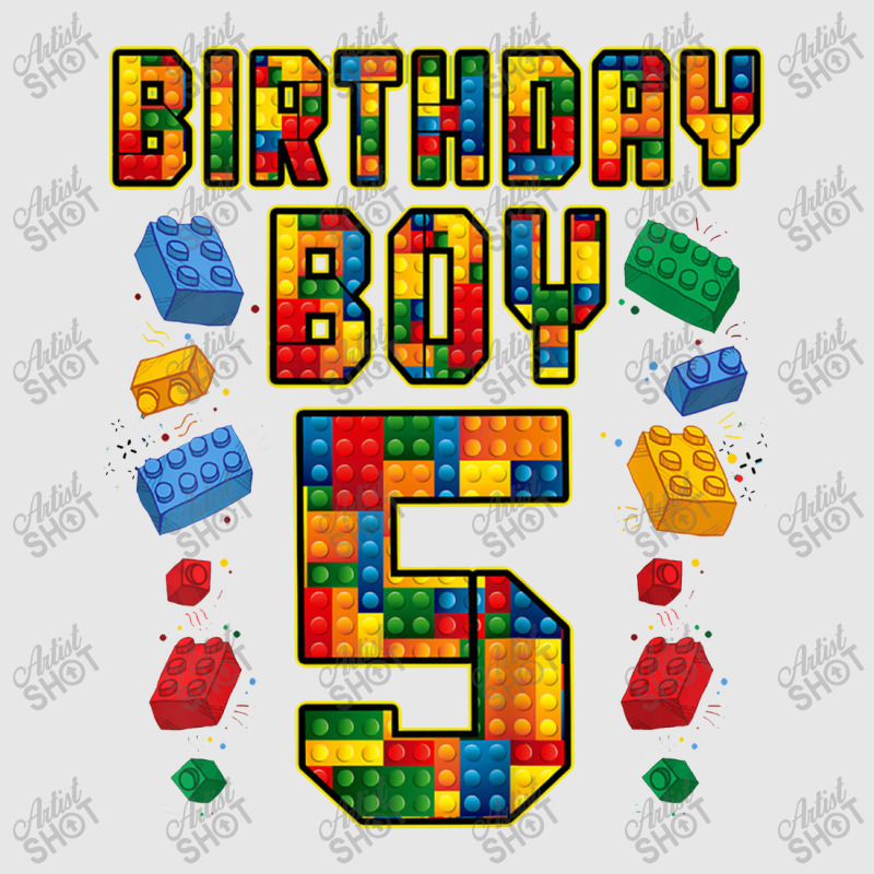 Kids 5th Birthday Master Builder 5 Years Old Block Building Boys Unisex Jogger | Artistshot