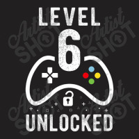 Kids Level 6 Unlocked Video Game 6th Birthday Gift T-shirt | Artistshot