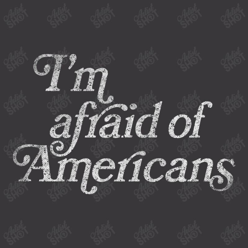 I'm Afraid Of Americans Original Faded Retro Style Design Ladies Curvy T-Shirt by gusjigangkudus | Artistshot