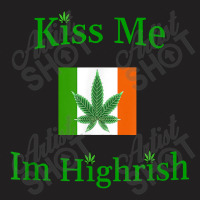 Kiss Me Im Highrish Saint Patricks Day Weed Marijuana 420 T-shirt | Artistshot