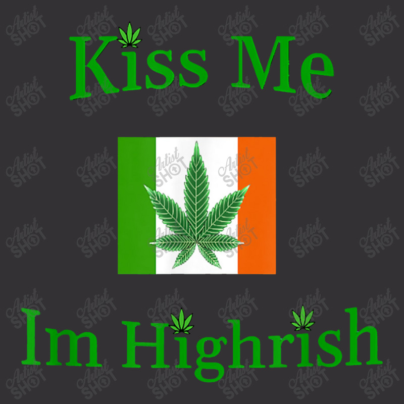 Kiss Me Im Highrish Saint Patricks Day Weed Marijuana 420 Vintage Short | Artistshot