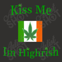 Kiss Me Im Highrish Saint Patricks Day Weed Marijuana 420 Champion Hoodie | Artistshot