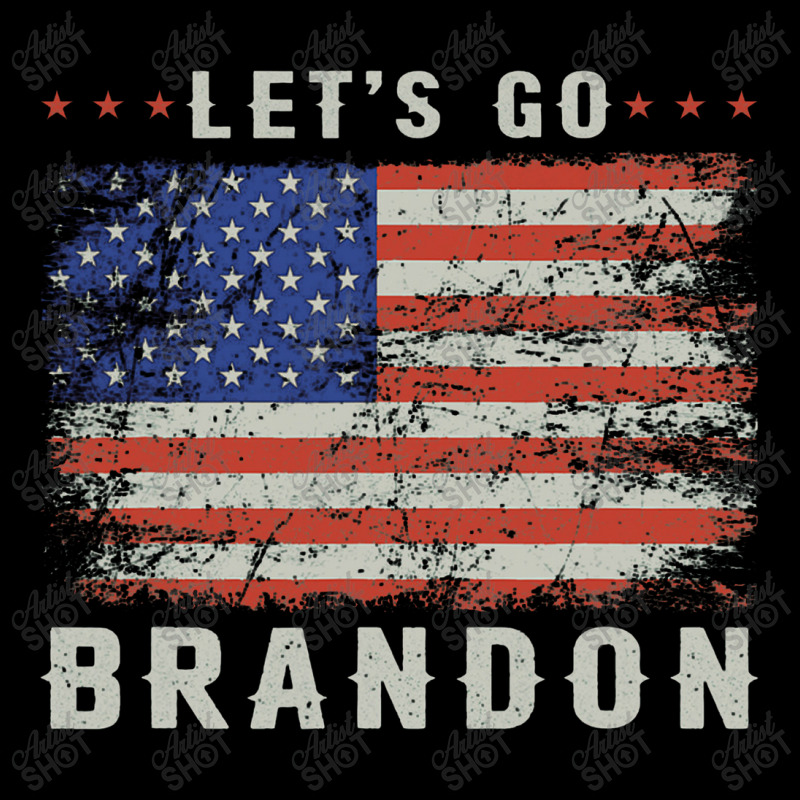 Let’s Go Brandon Funny Vintage American Flag Pocket T-shirt | Artistshot